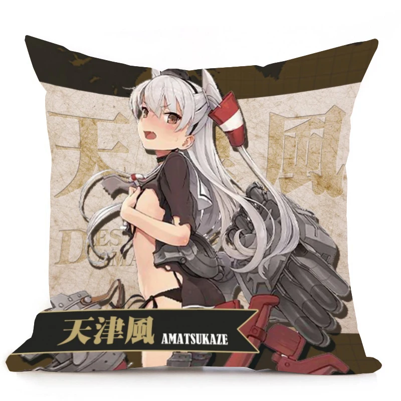 Oct. Home Textile Anime Manga Kantai Fleet Collection Amatsukaze 2WT 2way One-sided Two-sided Square Pillow Case Bedding #41511B | Дом и сад