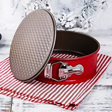 Диагональю 7 дюймов, 18-сантиметр красный углерода форма представляет собой круглый торт круг для того, чтобы предотвратить инструменты для выпечки