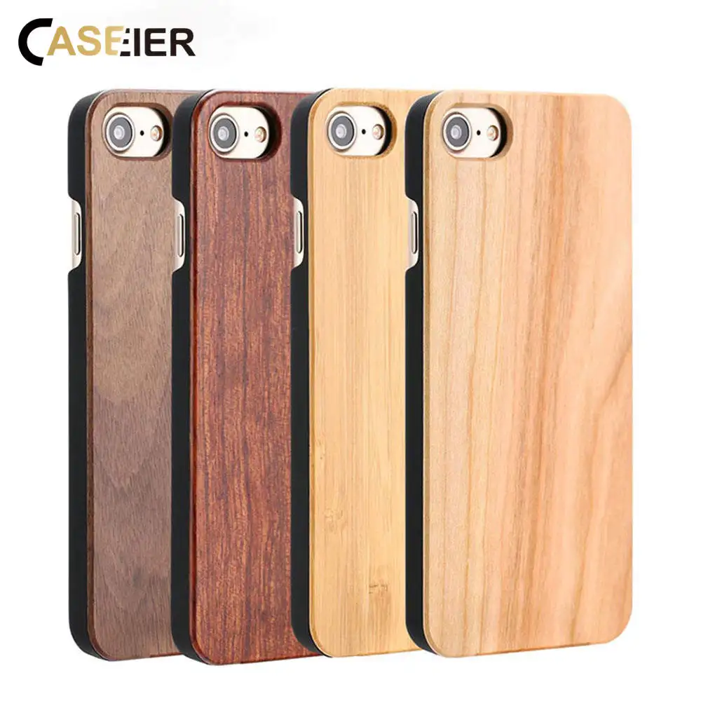 Чехол CASEIER из натурального дерева для iPhone X 7 8 Plus XR XS MAX Натуральный Бамбуковый