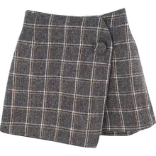 Осенняя клетчатая юбка для маленьких девочек, модная детская одежда с эластичной резинкой на талии, детские юбки для девочек 4, 5, 6, 7, 8, 9, 10, 11, 12 лет