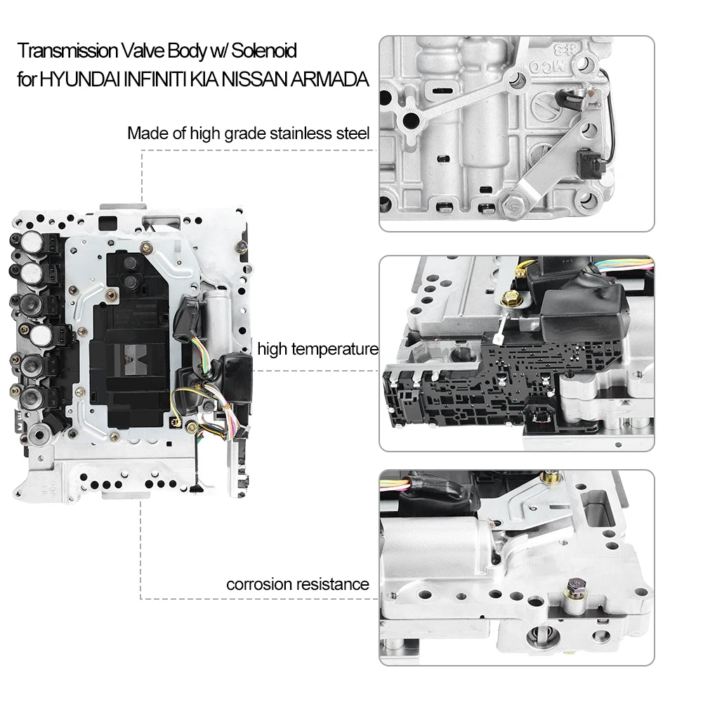 

Stainless steel Transmission Valve Body w/ Solenoid Universal for HYUNDAI INFINITI KIA NISSAN ARMADA RE5R05A