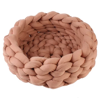 

Hot Sale Pet Dog Cat Hand-Woven Nest Handmade Knit Sleeping Bed Puppy Kitten Cave Basket Sleeping Bag Dogs Kennel Supplies