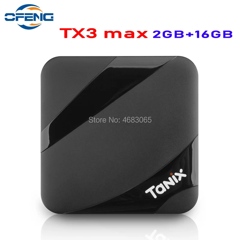 Tanix TX3 MAX Смарт ТВ коробка Android 7 1 2GB Оперативная память 16 Гб Встроенная BT4.1 Amlogic S905W 4