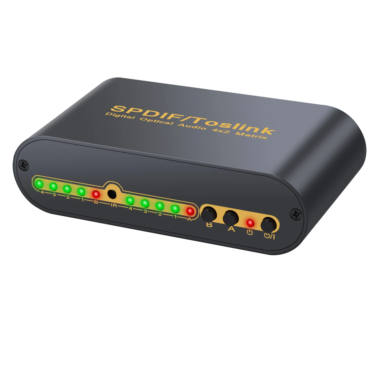 Neoteck цифровой аудио 4x2 Переключатель сплиттер 4 в 2 выход с пультом дистанционного