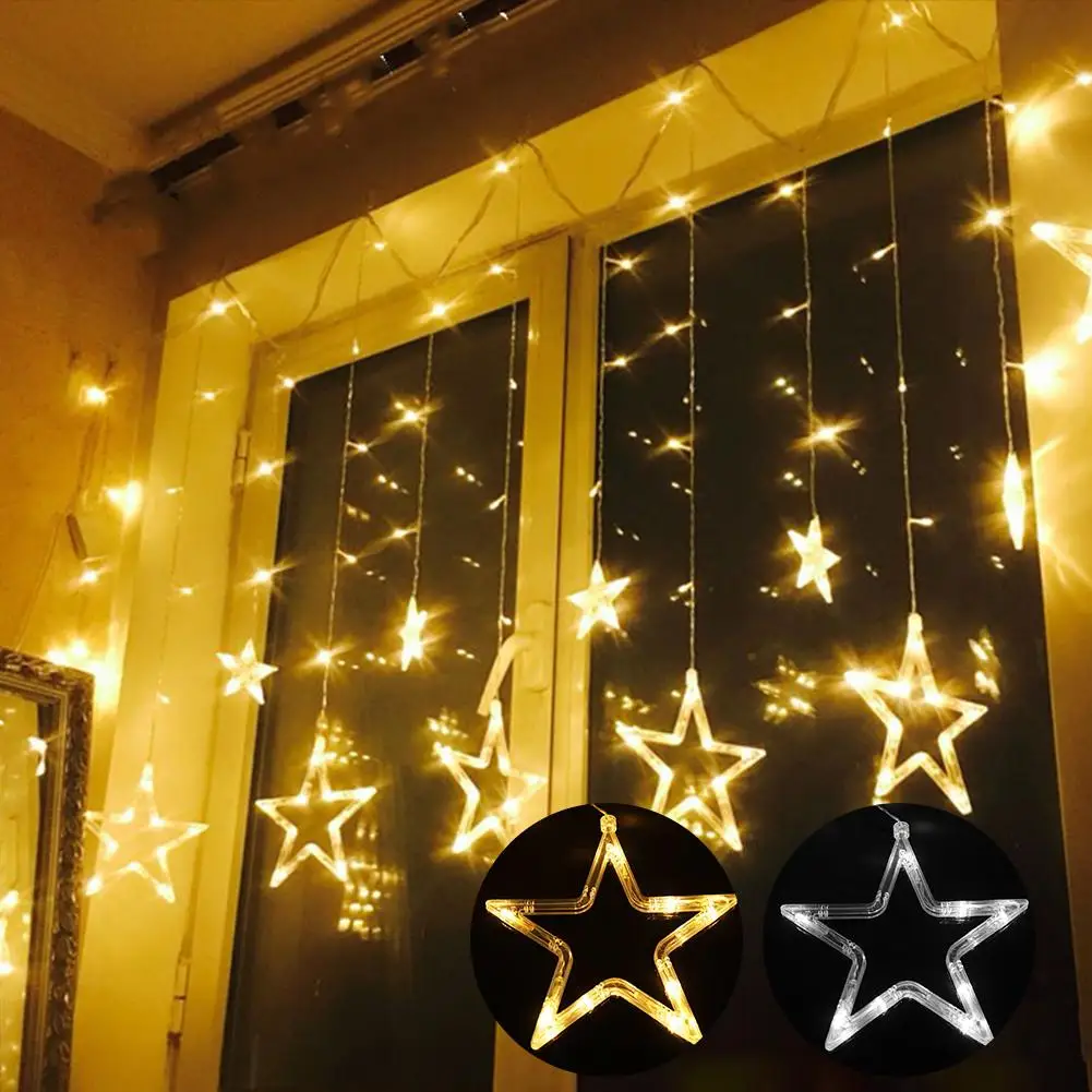 

8LEDs Copper Wire Stars String Battery Powered Hanging Light Decor Pendant Lamp led string lights guirlande lumineuse exterieur
