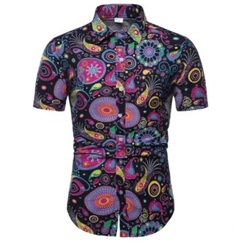 

Stylish Men's Boy Short Sleeve Shirt Hawaiian Beach Summer Casual Hawaii Tops