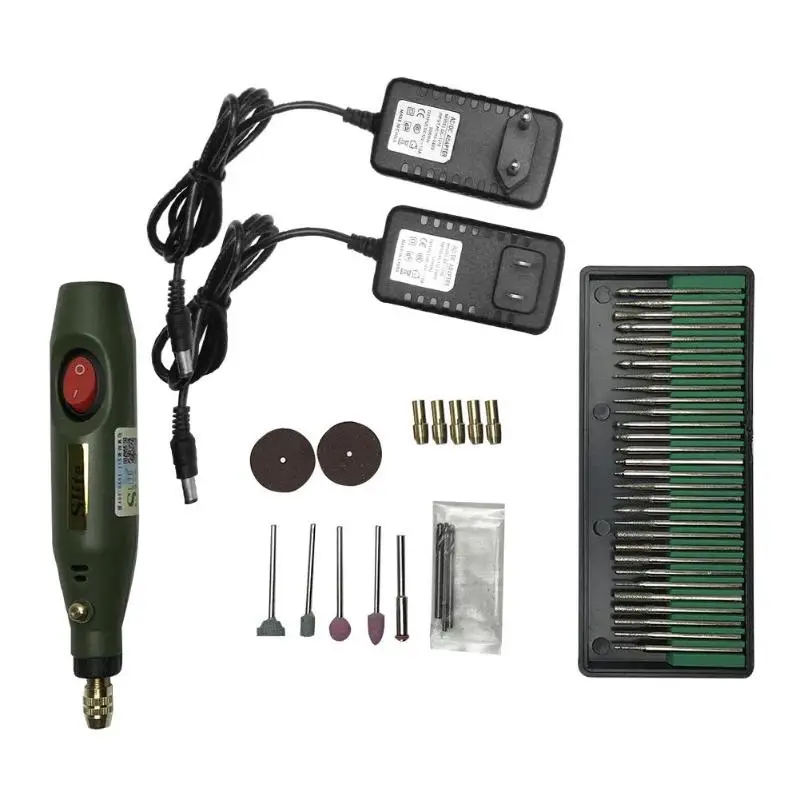 Alloet 30 шт. P500 8 электрическая шлифовальная машина Мини DIY дрель шлифовальный набор