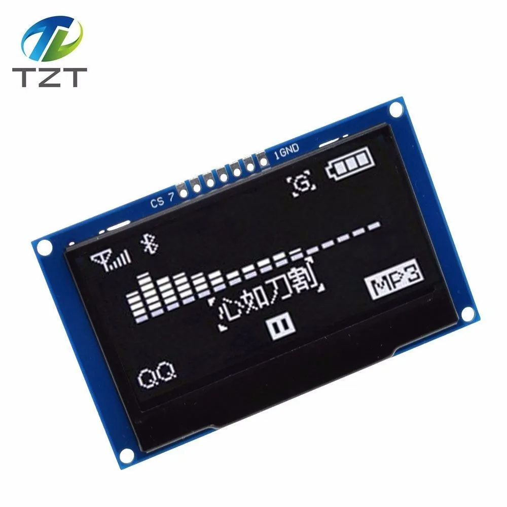 TZT цифровой ЖК-экран 12864 128X64 OLED дисплей модуль C51 плата для Arduino белый SSD1309 STM32 Diy Электронный 2,4" 2,42 дюймов