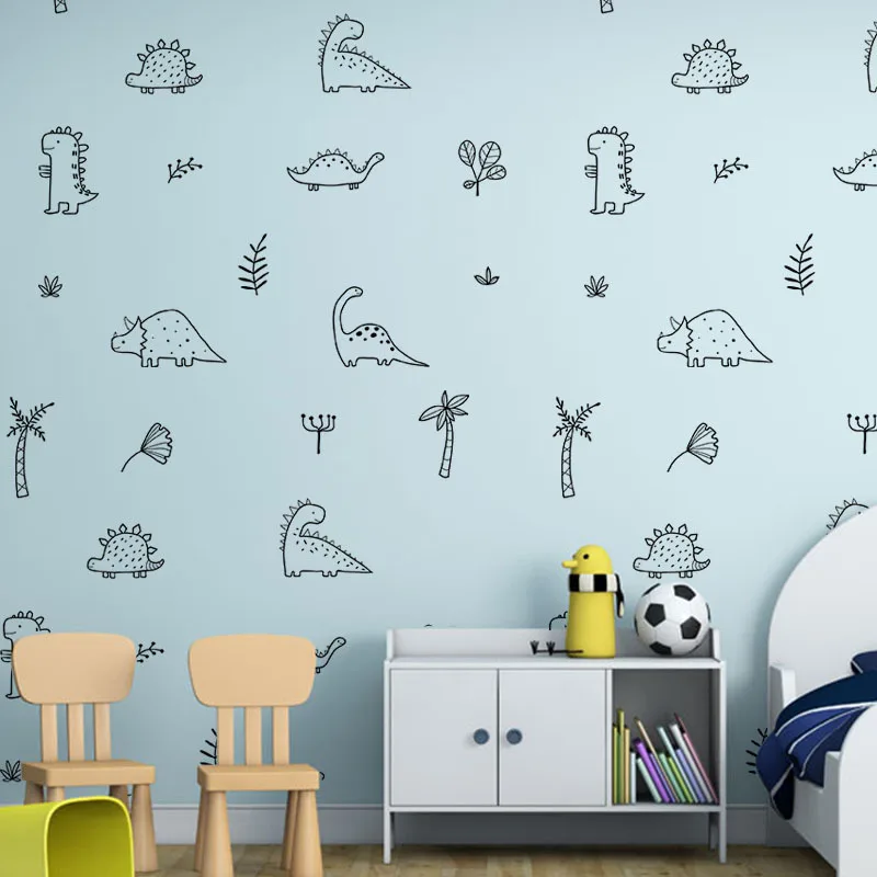 15 قطعة/مجموعة ديناصور صغيرة مزيج اللوحة الزخرفية PVC جدار ملصقا للأطفال نوم بالجملة مخصص