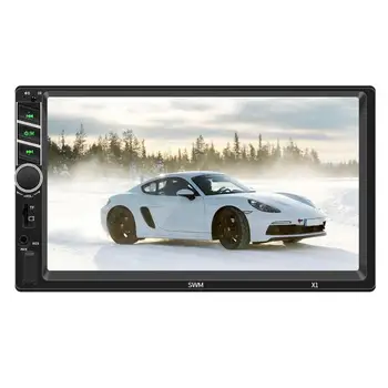 

12V SWM X1 Car MP5 Player FM Radio BT AUX USB with Steering Wheel Controller Colorful lights HD capacitive screen 178*100mm