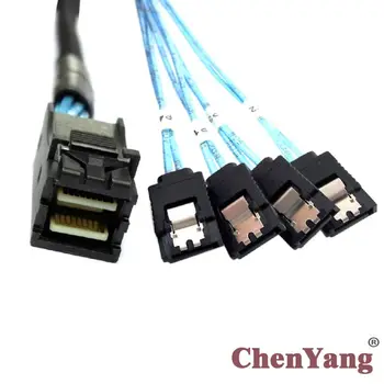 

CYDZ 4 SATA 7pin Host Hard Disk Data Server Raid to Mini SAS SFF-8643 Target Cable