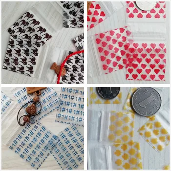 

100PCS Mini Plastic Resealable Zip Lock bag Baggies (4 Patterns 24 Sizes Selects) #R54