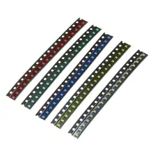 100 pcs 5 색 20 각 0805 led 다이오드 구색 smd led 다이오드 키트 녹색/빨강/흰색/파랑/노랑(China)