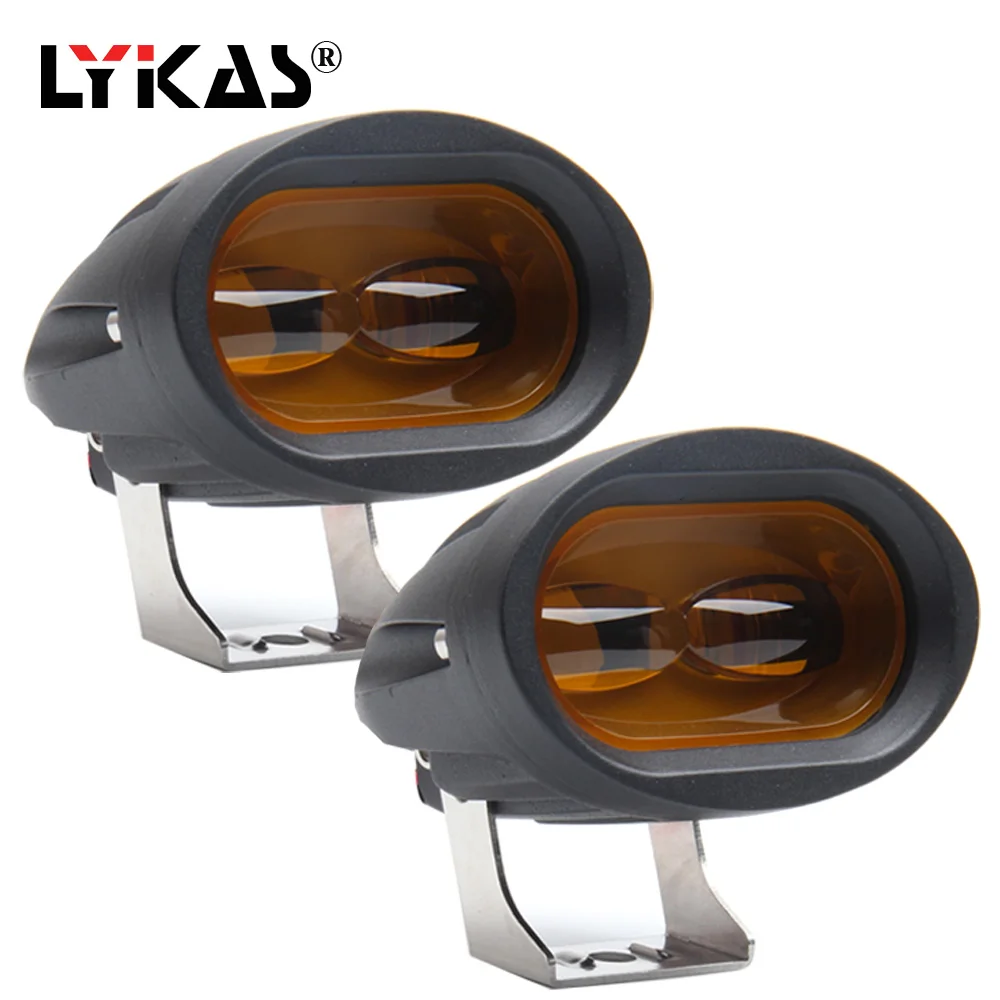 

LYKAS 20W 6D LED Work Light for Motorcycle Off Road SUV Driving Fog Light Bar for Car Truck 12V 24V