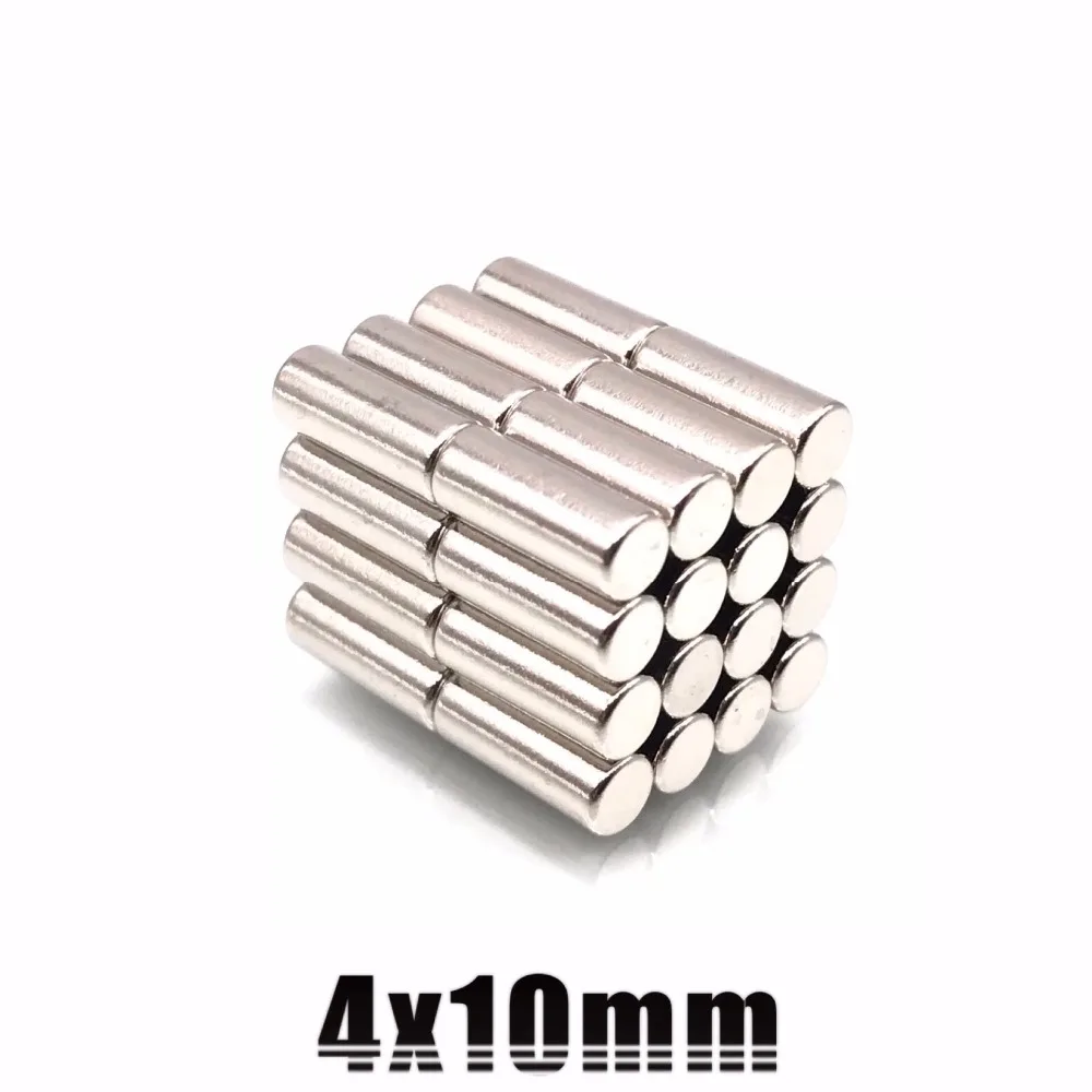 

100pcs Small Round NdFeB Neodymium Disc Magnets Dia 4mmx10mm N35 Super Powerful Strong Rare Earth Magnet 4*10 free shipping
