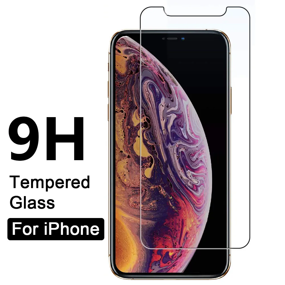 

iPhone Glass Protective Tempered Glass for iPhone X XS Max XR 7 8 Plus Screen Protector Glass on iPhone 4 5 5s 5c SE 6 6s Plus