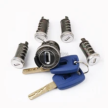 Фиат Полный Автомобильный Замок фрезерный ключ 5 замков Замена автомобиля замок зажигания ядро