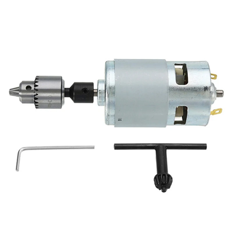 

Dc 12-24V 775 Motor Electric Drill With Drill Chuck Dc Motor For Polishing Drilling Cutting