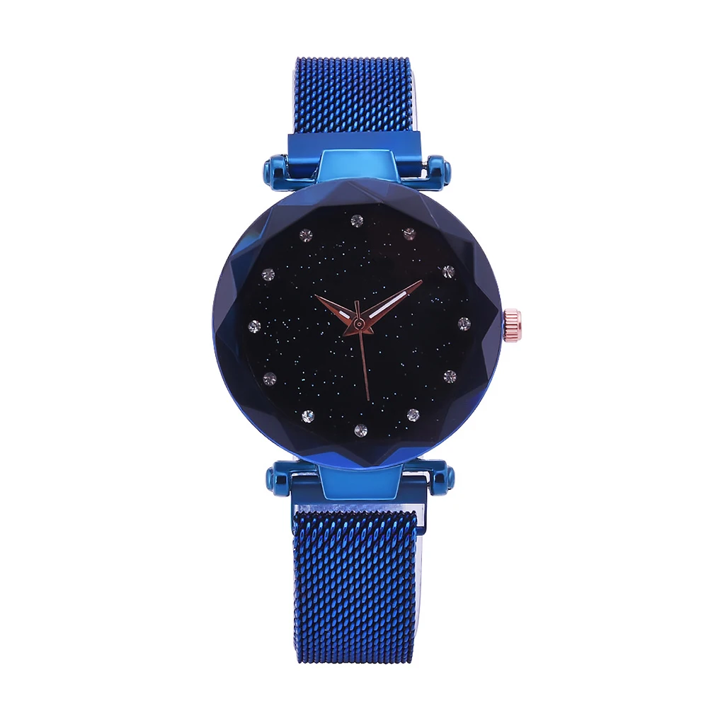 Women Elegant Quartz Magnetic Watch Fashionable Gorgeous Stainless Steel Wrist Watch