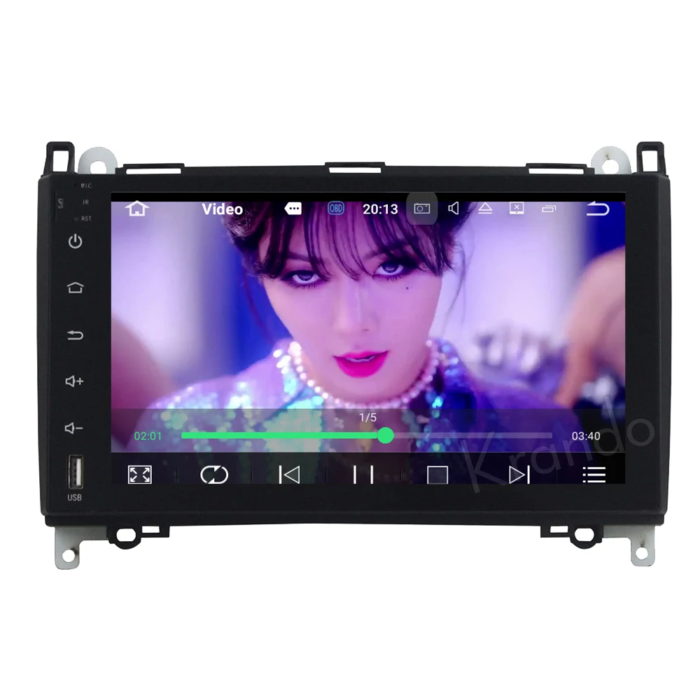 Cheap Krando Android 8.0 car radio gps stereo navigation audio radio for Mercedes for benz A B180 B200 W169 W245 2005-2012 multimedia 5