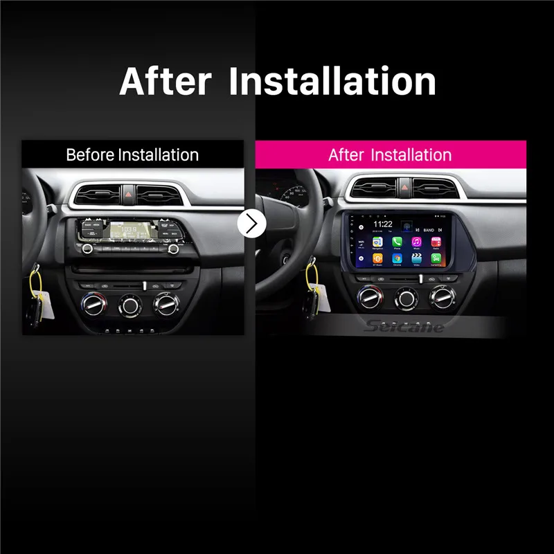 Best Seicane Car Radio Multimedia DVD Video Player Navigation GPS Android 8.1 For 2017 Hyundai VERNA support DVR SWC WIFI Bluetooth 5