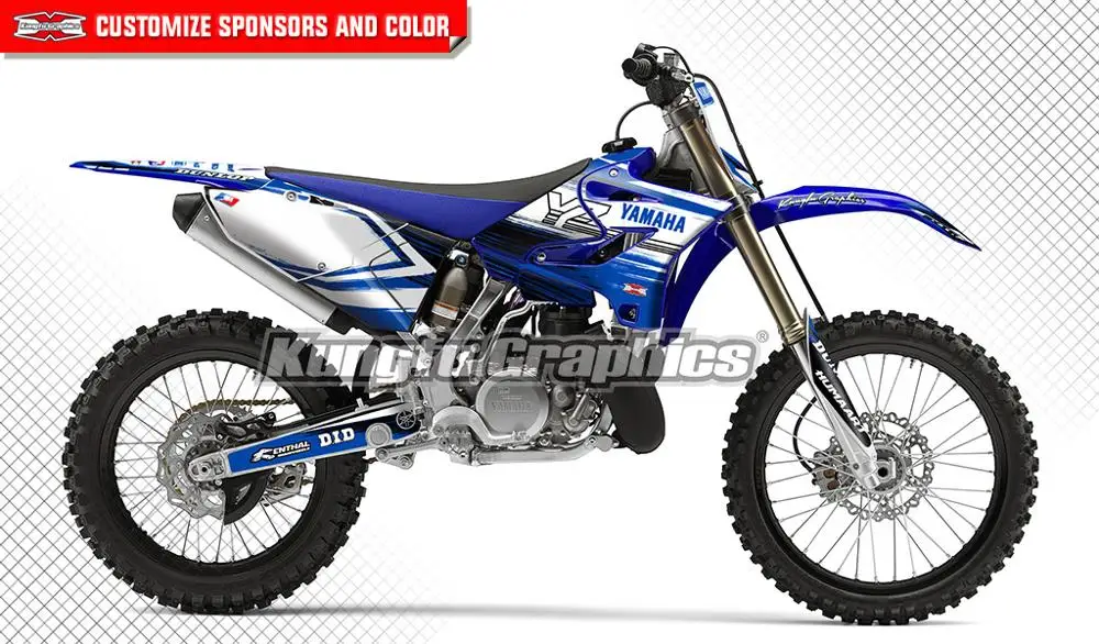 И рисунком «кунг-фу» Графика MX наклейки на ногти набор обертывания сине-белые для Yamaha YZ 125 250 YZ 125 YZ 250 YZ 250X WR125 WR250