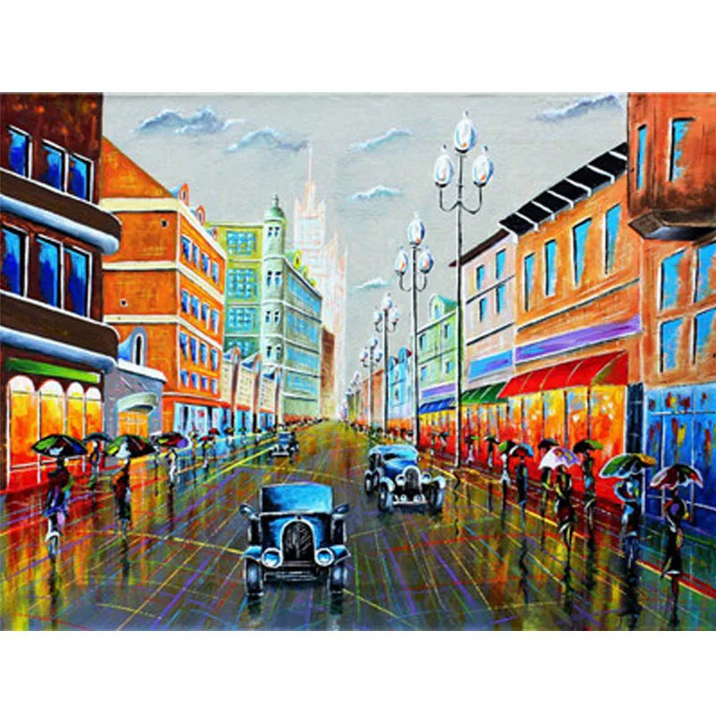 

DIY Paintings By Numbers City Landscape Acrylic Painting Modern Picture Home Decor For Living Room 40x50cm