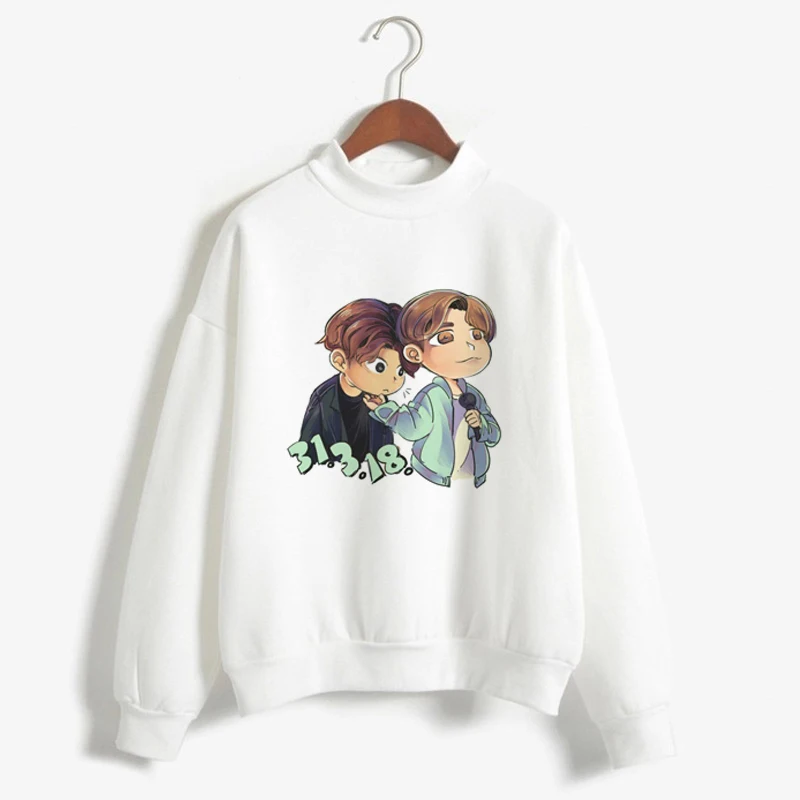  New Arrival Stray Kids Harajuku Printed K Pop Hoodies Women Sweatshirts Kpop Warm Pullover Turtlene