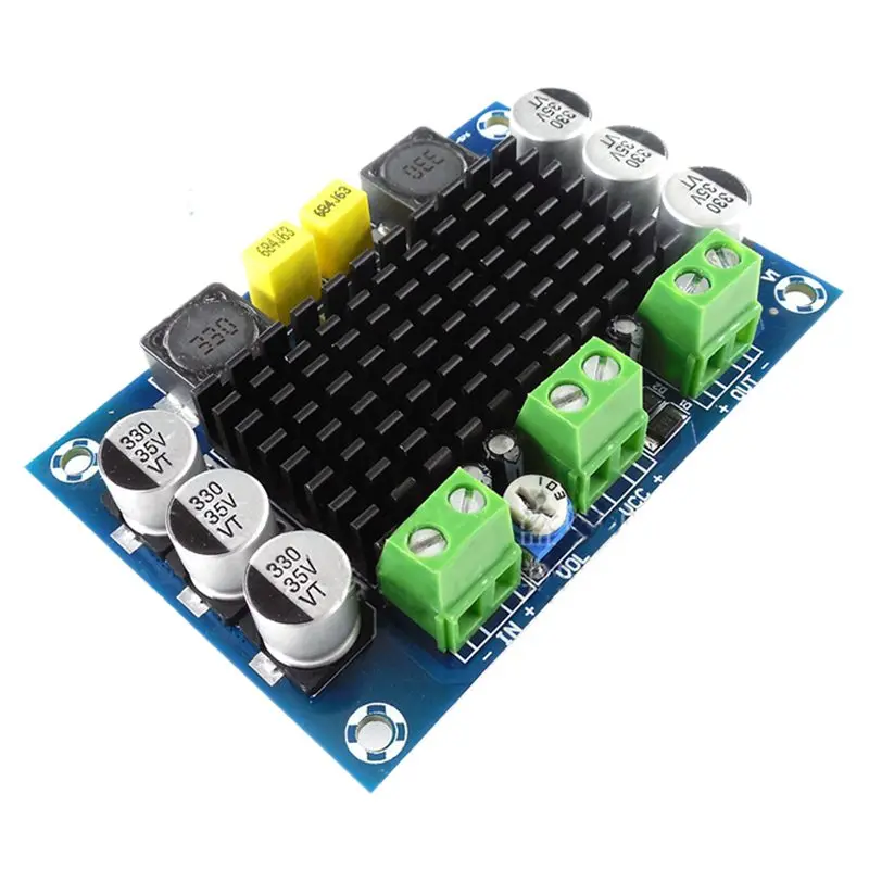 1 pcs blue backplane ABS + metal monaural 100W digital amplifier board TPA3116D2 digital audio amplifier board 12-26V 7.9*5.4* 1 pcs blue backplane ABS + metal monaural 100W digital amplifier board TPA3116D2 digital audio amplifier board 12-26V 7.9*5.4*