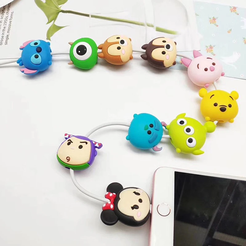 

Cute Cartoon Charger Cable Winder Protective Case Saver For iPhone Data line Protector Earphone Cord Protection Sleeve Cover
