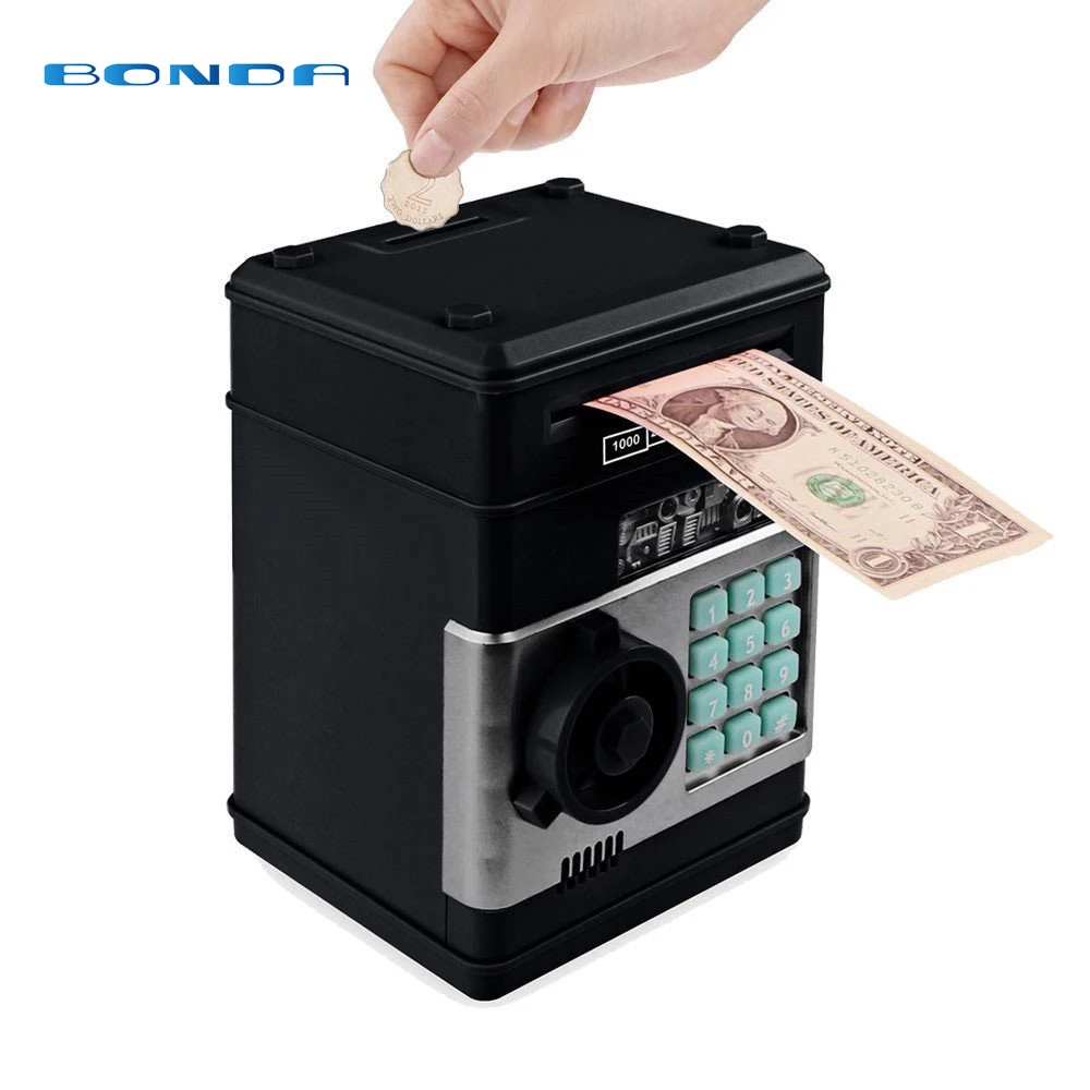 

Bonda 1pc Combination Lock Money Box Code Key Coins Cash Saving Piggy Bank Gift