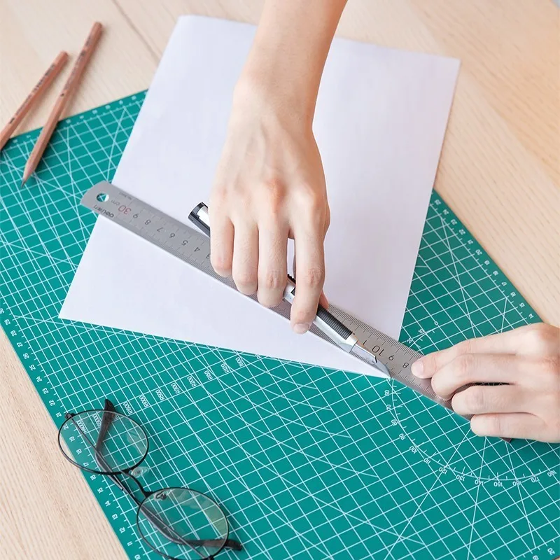 

A4 High Quality PVC Cutting Mats DIY Self Healing Fabric Leather Paper Craft Cutting Tool Rectangle Grid Lines Double-Side 00901