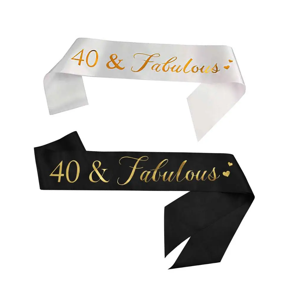 40 & Fabulous Sash 40th день рождения Бронзовый пояс подарок на украшения товары для