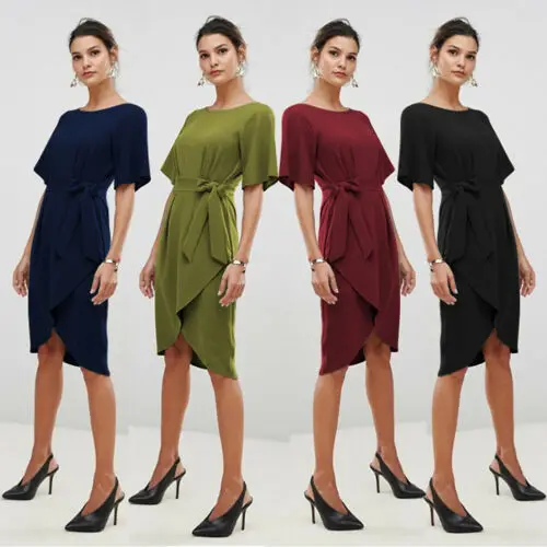 

Women's Plain colour Summer Party Evening Beach Short Dress Sundress 2019 Spring Korean Fashion Elegant Sweetheart Dress