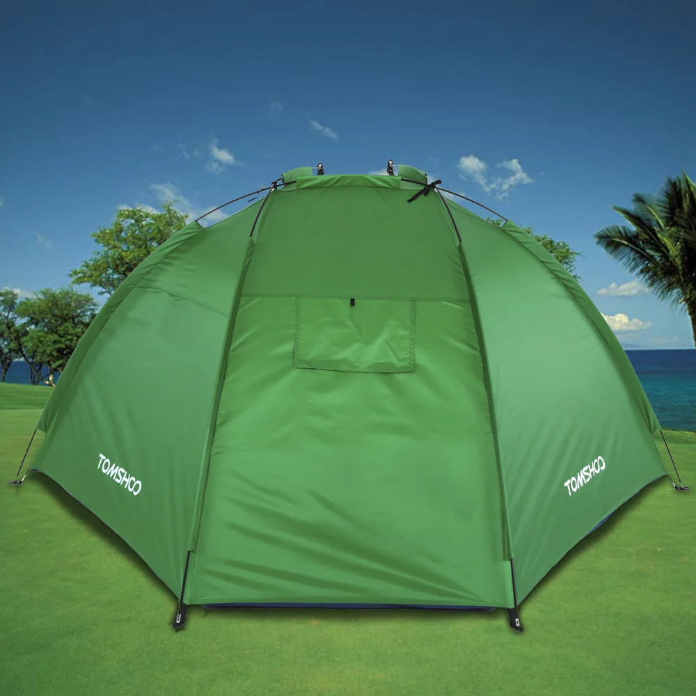 TOMSHOO 2 أشخاص في الهواء الطلق شاطئ خيمة للمبيت الرياضية التخييم خيمة الأشعة فوق البنفسجية حماية الصيف خيمة ل الصيد نزهة حديقة الشاطئ