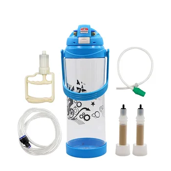

3L Milking Machine Cattle Goat Manual Double Head Impulse Milk Milking Machine Portable Sheep Goat Milker 0.8 Gal Vacuum Pump