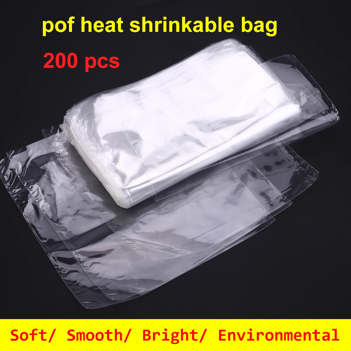 200pcs 6X6 Inch Waterproof POF Heat Shrink Wrap Bags For ...