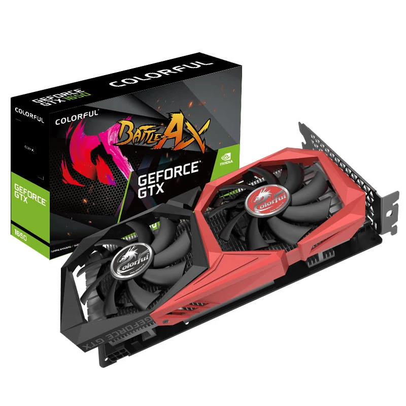 Оригинальная Красочная видеокарта Nvidia GeForce GTX 1650 4G для игр карта 1485 МГц GDDR5 4 Гб