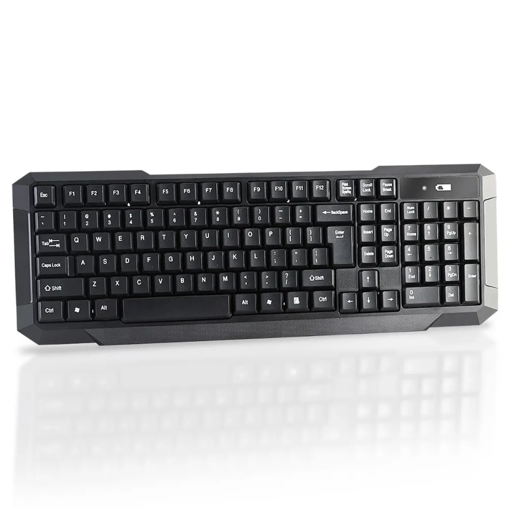 Black Color 104 Keys Standard 2.4G Wireless Keyboard And Mouse Set Kit Gaming Keyboard for Home Office Computer Black Color 104 Keys Standard 2.4G Wireless Keyboard And Mouse Set Kit Gaming Keyboard for Home Office Computer