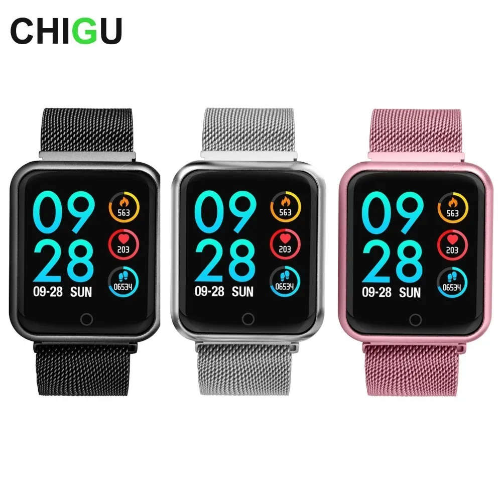 NEW P68 SmartWatch 38mm Color Screen Bluetooth Sport Band Milanese Metal strap Smart Bracelet watch for Apple IPhone IOS Android |