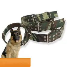 Military Dog Collars Pitbull Terrier German Shepherd Lead Large Collar Outdoor Tactical Adjustable Durable For Medium Large E
