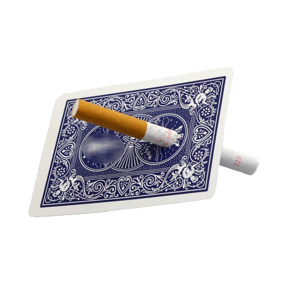 

1pcs Cigarette Penetration Card Create Novelty Prank Accessory Magic Prop Magic Cards Funny Tricks for Party Stage Performace