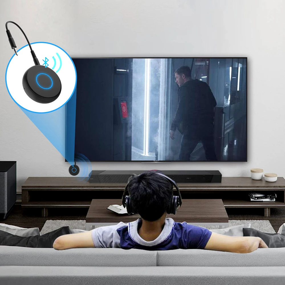Передатчик Bluetooth VAORLO 5 0 для ТВ ПК разъем 3 мм беспроводной музыкальный адаптер