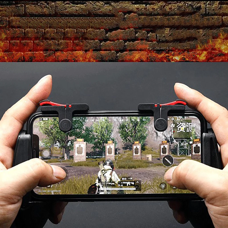 

2PCS PUBG Mobile Gamepad Trigger Fire Button L1R1 Shooter Trigger Fire Button Controller Aim Key Joystick For iPhone Android
