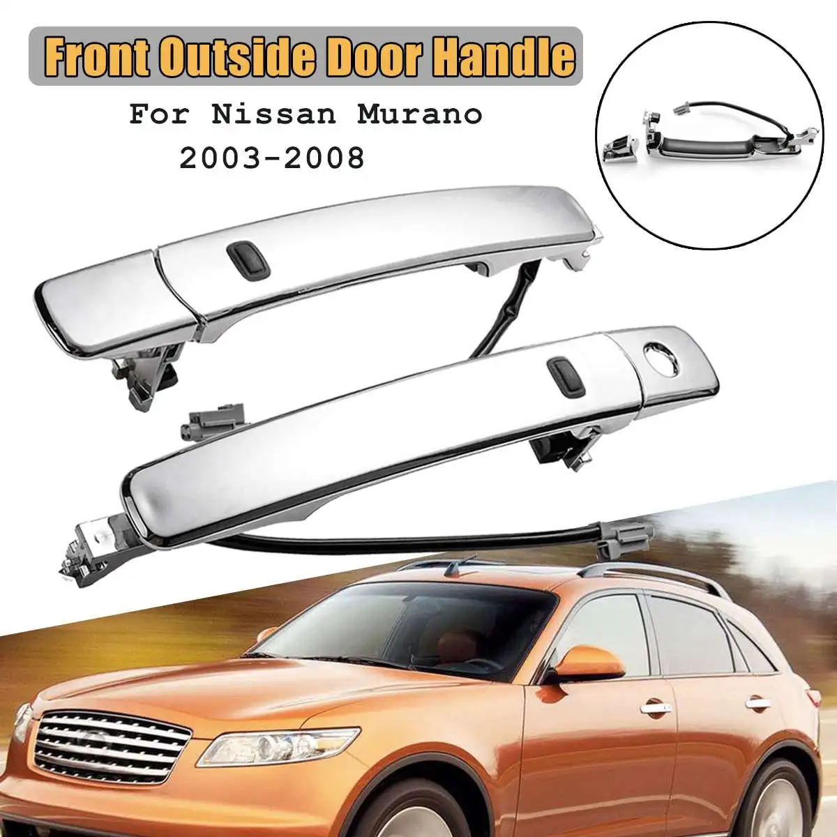 

1Pc Front Left / Right Outside Door Handle Smart Entry For Nissan Murano 2003 2004 2005 2008 80640-CB01A