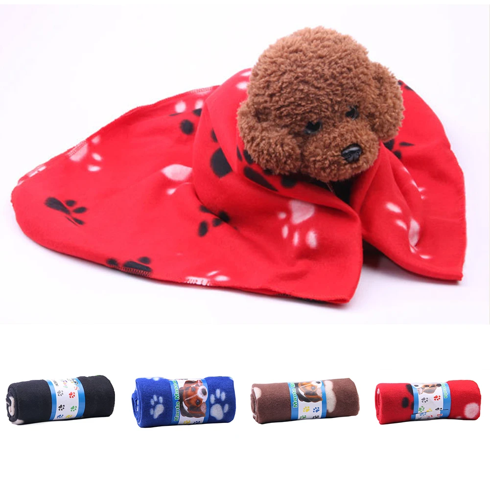 For Cat Rabbits Footprint Bed Carrier Cushion Warm Soft Pet Dog Winter Plush Sleep Mat Blanket Couch Pad | Дом и сад