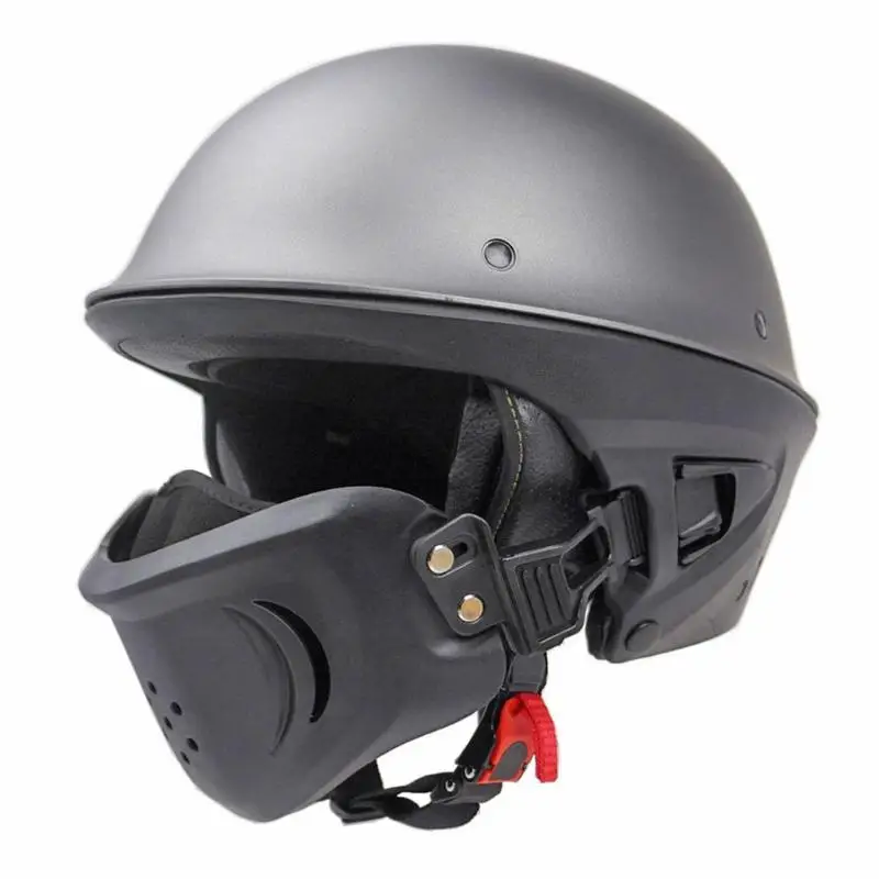 

Racing Design ZR-666 Rogue Motorcycle Open Face Protection Helmet with Detachable Adjustable Mask for Harley