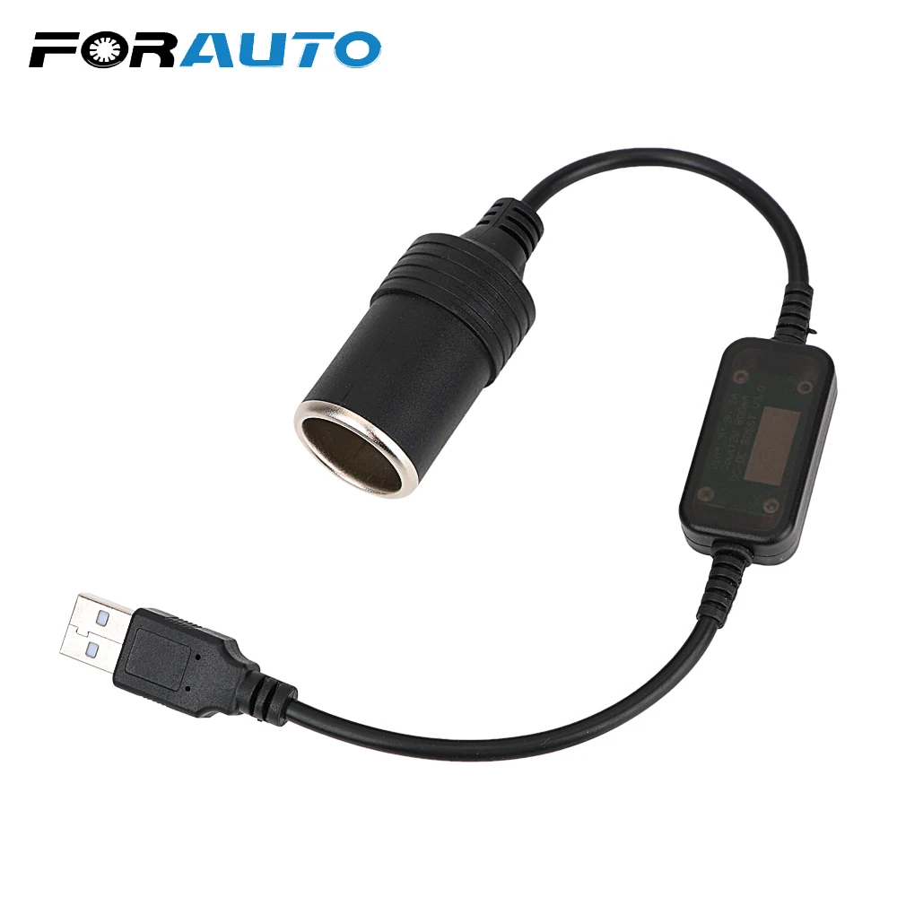 

Car Cigarette Lighter Socket USB 5V To 12V Converter Adapter Wired Controller Plug Connector Adapter Auto Interior Accessories
