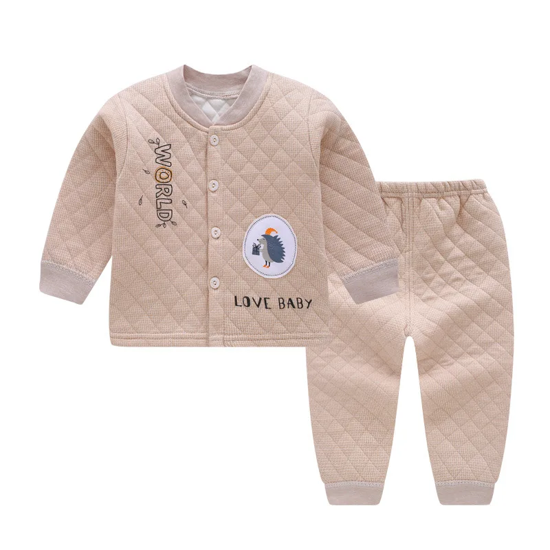 Winter baby underwear Pure cotton Thick Baby pajamas toddler boy
