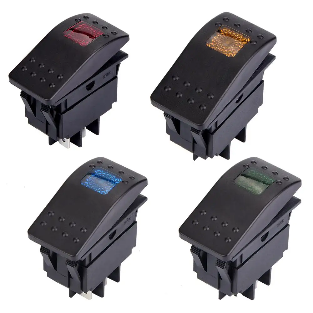 5pcs RK1-06N Boat Rocker Switch Power 4 Pin with Led Light DC 12V LED Dropship | Обустройство дома